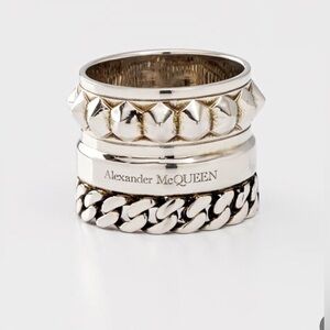 Alexander McQueen punk multilayer ring size 19  or Ring 21/10us brand new
